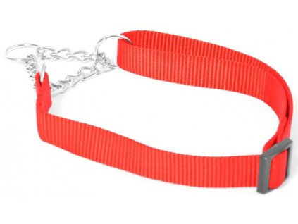 Halbummanteltes Halsband aus Nylon. Rot DUVO+ 2,5x45-70cm