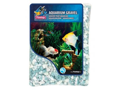 Aquarium sand green mix of shades Flamingo 900 g, 6-8 mm