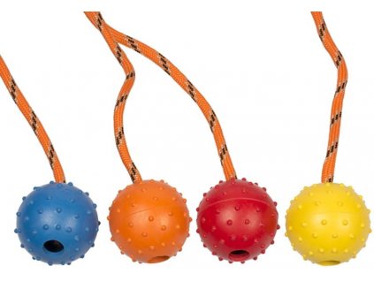 Duvo+ rubber ball toy on a string