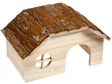 Domek z naturalnego drewna Duvo+28x18x16cm