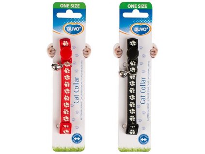 Obojok cat nylon DUVO+ Pacičky 20-30cm / 10mm