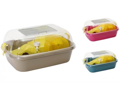 Cage for hamsters, plastic, Candy, mix of colors, 44x34x20cm
