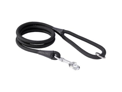Smycz z liny tekstylnej ALPINE czarna 1,2x150 BAFPET