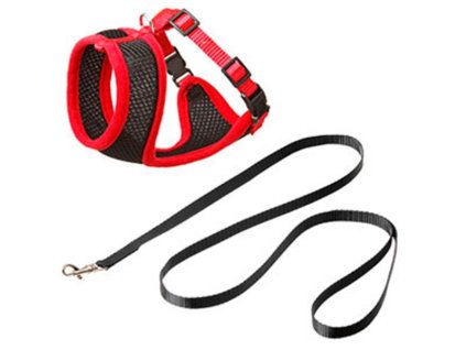Szelki Flamingo czerwono-czarne 120CM15MM