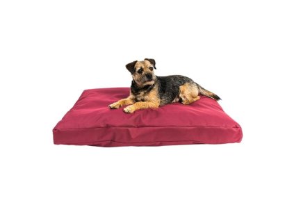 Buffy burgundy nylon mattress with zipper 90x60x10