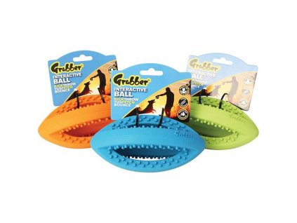 Interaktywna gumowa zabawka Rugby 25cm HP