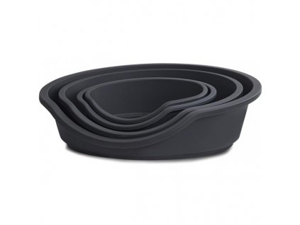 Ovális ECO műanyag ágy 60x40x20cm fekete Duvo+