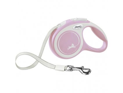 Pas Flexi New Comfort XS 3 m jasnoróżowy 12 kg