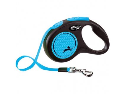Flexi New Neon S opasok 5 m modrej 15 kg