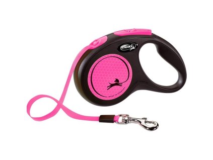 Flexi New Neon S strap 5 m pink 15 kg