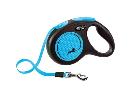 Flexi New Neon M belt 5 m blue 25 kg