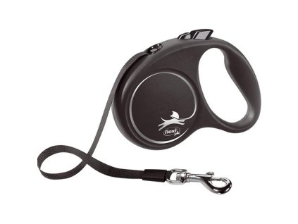Flexi Black Design S Gurt 5 m schwarz 15 kg