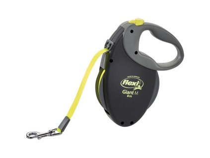 Flexi Giant M opasok 8 m čierne do 25 kg