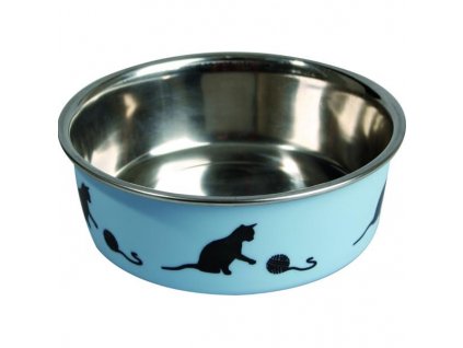 Edelstahl-Katzennapf Kena blau 160ml Flamingo