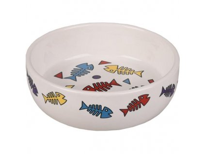 Miska cat keramika color fish 375ml Flamingo