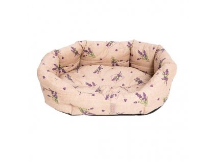8-eckige Baumwoll-Tagesdecke, Lavendelbeige, 50 cm