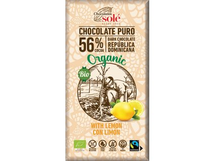 Bio hořká čokoláda citrónová SOLÉ 100 g  + Při koupi 12 a více kusů 3% Sleva