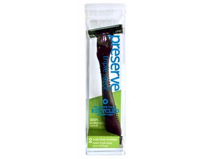 Preserve Triple Razor (inkl. 2 Köpfe) - dunkelviolett