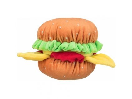 BURGER, plyšový hamburger se zvukem, 13cm - DOPRODEJ