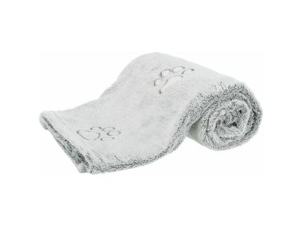 NANDO fleece blanket with high pile - light gray