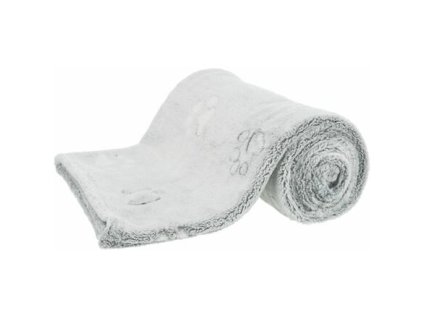 NANDO fleece blanket with high pile - light gray