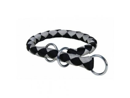 Nylon Rundhalsband CAVO - schwarz/silber SALE