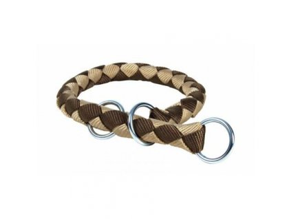 Obojek CAVO kulatý polostahovací - hnědo/béžový (Velikost obojku CAVO XS-S: 25-31cm/ ø12mm)