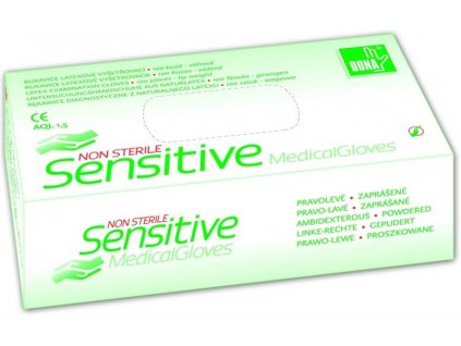 Handschuhe nicht sterilisieren. Latexpuder Sensitive L 100 Stk