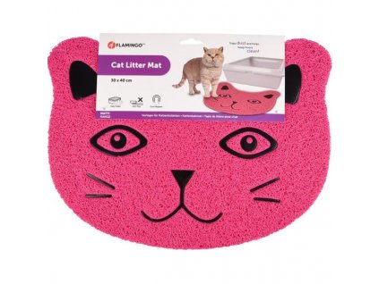 Toilet mat Cat's head pink 30x40 Flamingo