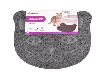 Toilet mat Cat's head grey 30x40 Flamingo