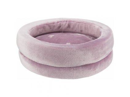 LILLY, kruhový pelech s pevným okrajom a vankúšom, ø 45 cm, staroružová