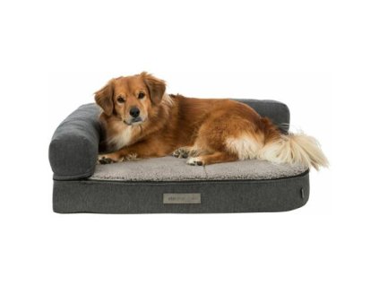 Orthopedic sofa BENDSON Vital with 1/2 edge, rectangular, dark gray/light gray