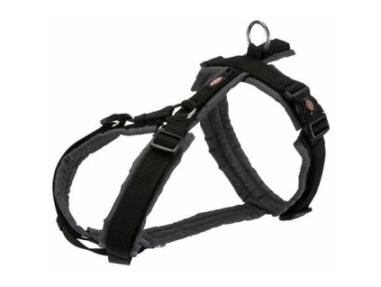 PREMIUM trekingový postroj - černá/grafit (Velikost postroje PREMIUM trekingový S-M:hruď:44-53 cm/20 mm)