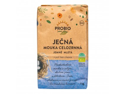 Mouka ječná celozrnná jemně mletá 1 kg BIO PROBIO