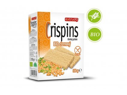 Crispins BIO křehký plátek cizrnový - bez lepku -Extrudo 100g  + Při koupi 12 a více kusů 3% Sleva