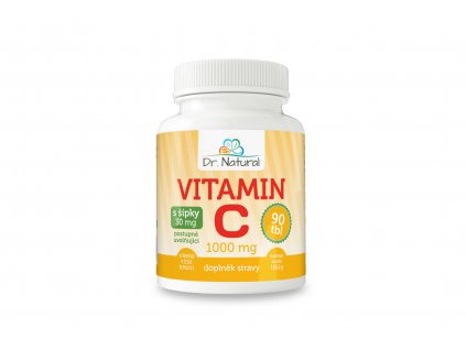 Vitamín C s šípky 1000mg 90tbl. - Dr. Natural 138g  + Při koupi 12 a více kusů 3% Sleva