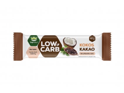 LOW CARB tyčinka Kokos & Kakao - Topnatur 40g  + Při koupi 12 a více kusů 3% Sleva