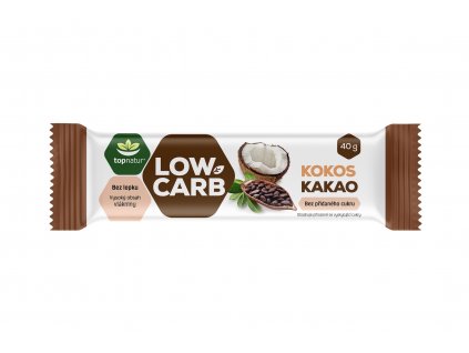 LOW CARB tyčinka Kokos & Kakao - Topnatur 40g + Při koupi 12 a více kusů 3% Sleva