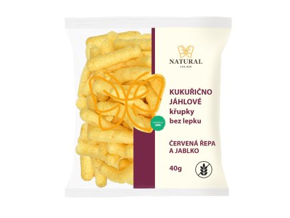 Křupky jáhlové červená řepa a jablko - Natural 40g + Při koupi 12 a více kusů 3% Sleva