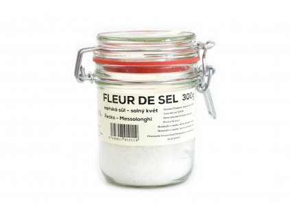Fleur de Sel - solný květ, mořská sůl, Řecko - Messolonghi - Natural 300g  + Při koupi 12 a více kusů 3% Sleva