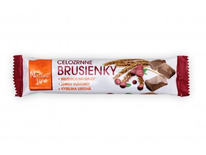 Brusienky - celozrnné sušenky s brusinkovou náplní - Nature Line 65g  + Při koupi 12 a více kusů 3% Sleva