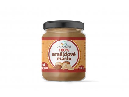 Arašídové máslo jemné 100% - Dr. Natural 500g  + Při koupi 12 a více kusů 3% Sleva