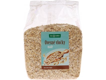 BIO Vločky ovesné bezlepkové malé 500 g – BIO NEBIO