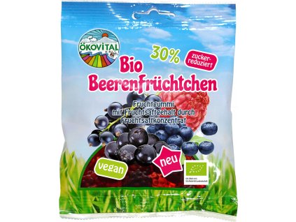 Bio Gelee BEEREN weniger süß vegan ÖKOVITAL 80 g  + Při koupi 12 a více kusů 3% Sleva