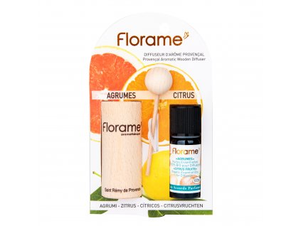 VÝPRODEJ!!!Difuzér provensálský dřevěný + éterický olej Citrusové plody 10 ml BIO FLORAME