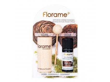 VÝPRODEJ!!!Difuzér provensálský dřevěný + éterický olej Cedr 10 ml BIO FLORAME