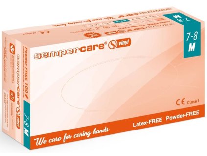 Nie sterylizować rękawiczek. winyl Sempercare L 100szt bez pudru
