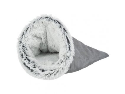 HARVEY extra soft plush bag, dark grey/white