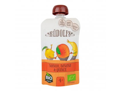 Příkrm mango, banán, kdoule - kapsička 110 g BIO RUDOLFS