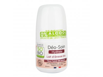 Natural 24h moisturizing deodorant with donkey milk 50 ml BIO SO'BiO étic